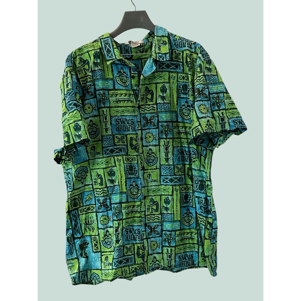 EUC Disney Parks Shirt Hawaiian Trader Sams Tiki Bar Mens 2XL View 4